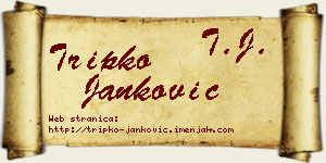 Tripko Janković vizit kartica